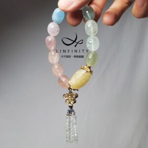摩根石 海藍寶 綠柱石 回紋 藍月光 流蘇 彩虹 手鍊 單品 禮物