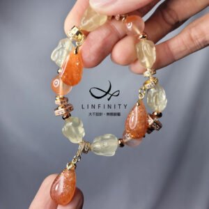 頂級金太陽石 黃水晶兔 兔毛水晶 兔年 招財 智慧 手鍊 單品 禮物