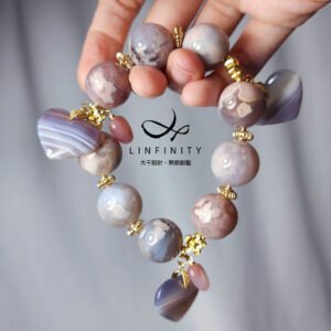 頂級櫻花瑪瑙 纏絲 莫蘭迪色 心想事成 富貴 雍容 手鍊 單品 禮物