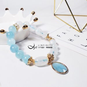 藍月光石 海藍寶 勇敢 智慧 靈性 富貴 開運 手鍊 單品 禮物