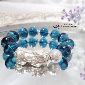 頂級藍曜石 貔貅 龍戲珠 光明 招財 轉運 喉輪 手鍊 單品 禮物