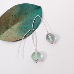 頂級綠螢石 彩虹寶石 智能 事業 成功 招財 心輪 客製 耳環 禮物