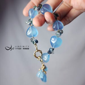 頂級魔鬼藍海藍寶 藍碧璽 心想事成 事業成功招財 手鍊 單品 禮物