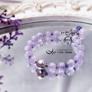 薰衣草紫水晶 紫黃晶 堇青 紫鋰輝 丹泉 紫貝珠 紫色系 手鍊 禮物
