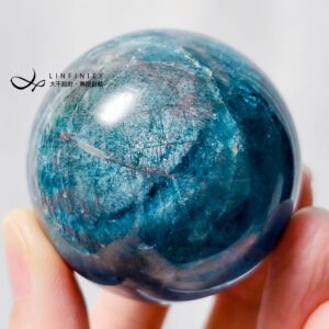 稀有藍磷灰石 星光 晶球擺件 圓滿 收藏 有球必應 單品 禮物