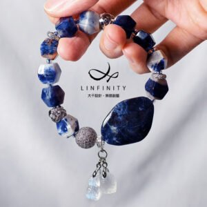 藍紋石 蘇打石 藍月光 好事發生 知足常樂 招財 手鍊 單品 禮物