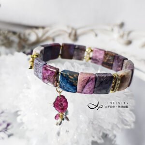 頂級彩色舒俱來 碧璽 花開富貴 七脈輪 彩虹 手排 手鍊 單品 禮物