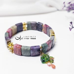 頂級彩色舒俱來 碧璽 玫瑰 莫蘭迪色 七脈輪 手排 手鍊 單品 禮物