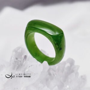 天然頂級碧玉 事業成功 招財富貴 馬鞍戒指 內徑20mm 單品 禮物