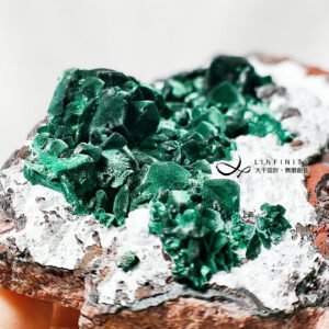 稀有 絲絨孔雀石 事業成功 心輪 療癒 原礦擺件 收藏 單品 禮物