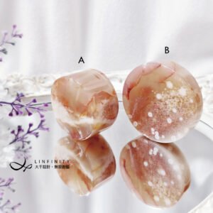 櫻花瑪瑙 橘 鐲心 圓牌 紙鎮 文鎮 無飾牌 收藏 擺件 單品 禮物