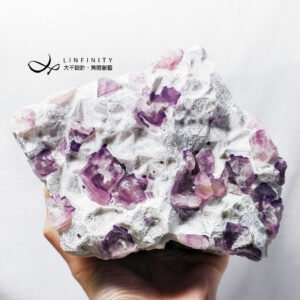 紫螢石共生水晶 智慧勇氣力量 招財 收藏 風水原礦擺件 單品 禮物