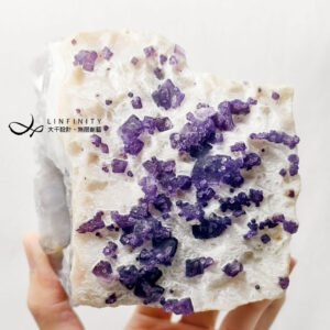 紫螢石共生水晶 微晶洞 礦脈 聚財 收藏 風水 原礦擺件 單品 禮物