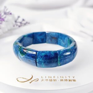 頂級鳳凰石 藍銅礦 松石 招財 收藏 鐲形手排 手鍊 單品 禮物