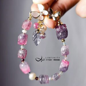 頂級 藍西瓜碧璽 姹紫嫣紅 招財 貔貅 珍珠 蝶貝 手鍊 單品 禮物