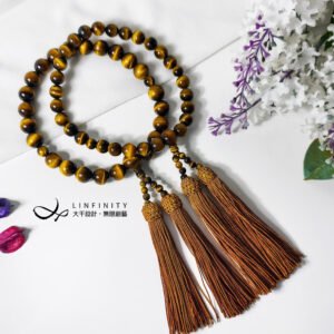 頂級虎眼石 日本念珠 数珠・じゅず 外銷日本 台日友好 祈願 禮物