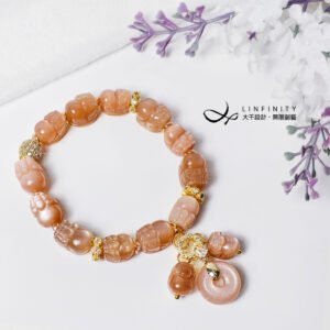 頂級橘月光石 太陽石 貔貅 古錢 一元復始 招財 項鍊 單品 禮物