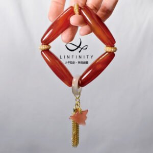 頂級紅瑪瑙 長珠 鷹首 戒環 紅運當頭 大展紅圖 手鍊 單品 禮物