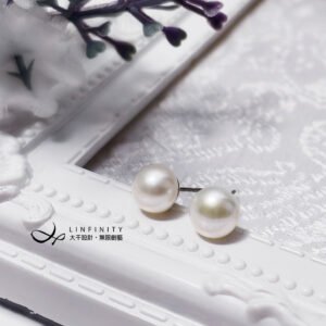 天然白珍珠 智慧 靈性 優雅 耳針/耳釘/耳飾 客製 限量 禮物