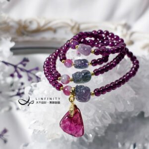 頂級紫紅石榴 梅花碧璽 西瓜碧璽 貔貅 108手串念珠 單品 禮物