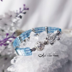 藍拓帕石 貔貅 六字真言 龍戲珠 光明 招財 手排手鍊 單品 禮物