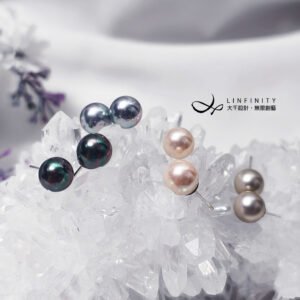 天然 貝珠 粉/銀/金/黑 優雅 耳針/耳釘/耳飾 客製 限量 禮物