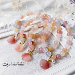 頂級彩虹瑪瑙 貝 春意盎然 招財 七脈輪 心想事成 手鍊 限量 禮物