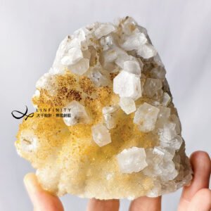 螢石共生黃水晶 金銀交錯 招財 收藏 原礦 晶鎮 擺件 單品 禮物