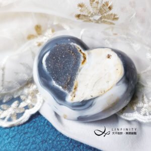 稀有 藍瑪瑙共生水晶 紙鎮 文鎮 心想事成 收藏 擺件 單品 禮物